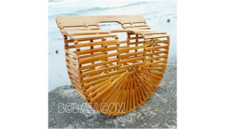 bamboo bags fan design summer season fashion handmade